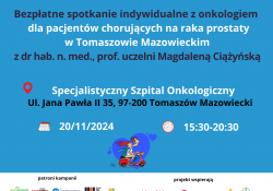 Zaproszenie na spotkanie z onkologiem